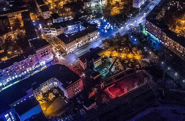 Фото недели: ночной Могилев с высоты