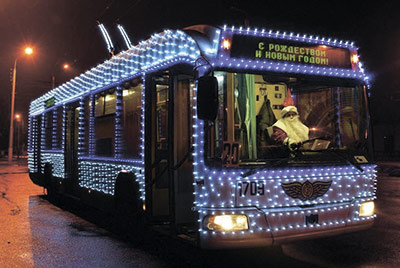 Как будет работать общественный транспорт в Могилеве в Новогоднюю ночь