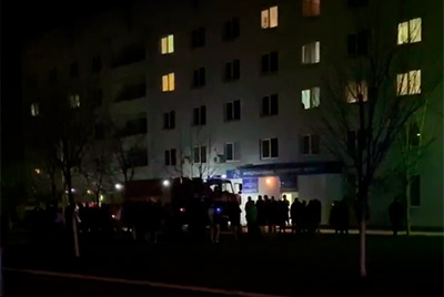 Пожар в общежитии МИТСО в Гомеле. ВИДЕО