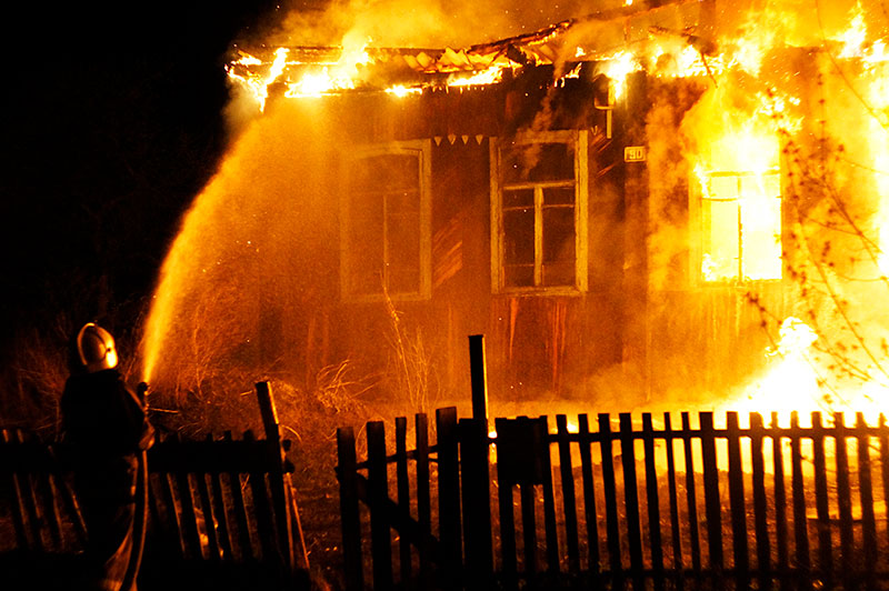 В Могилёве горел частный дом
