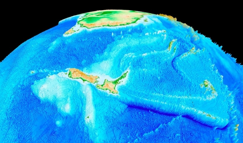 У затопленного континента Новая Зеландия появилась интерактивная карта