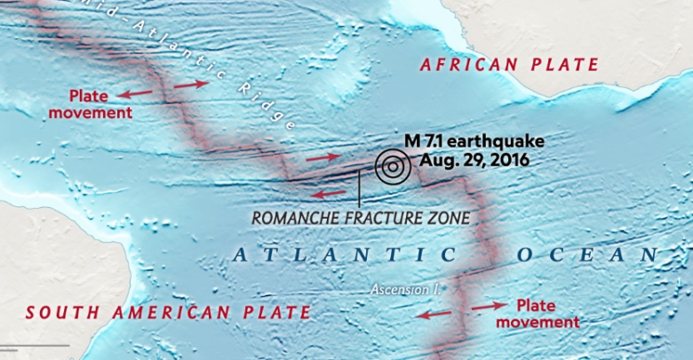 На дне Атлантического океана зафиксировали землятресение-бумеранг