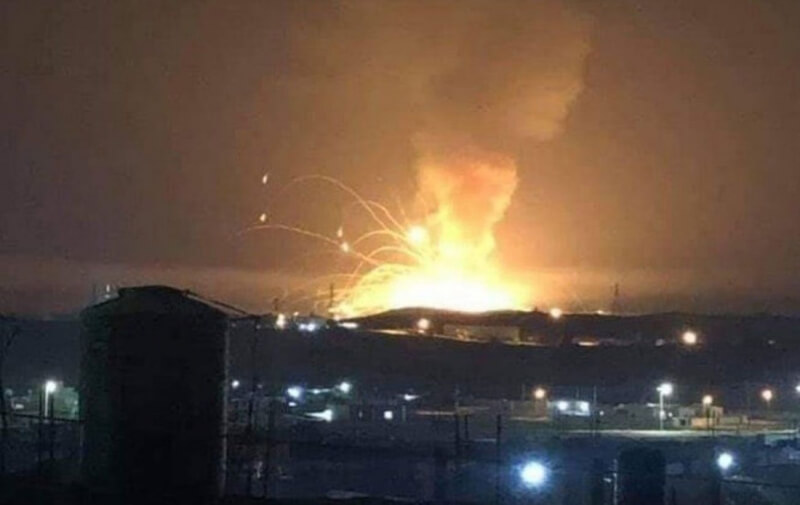 На военном складе в Иордании прогремел взрыв (видео)