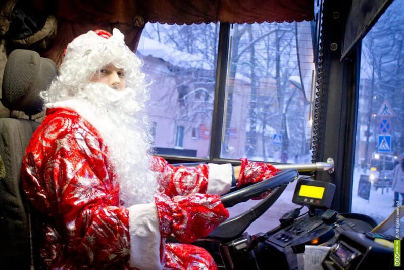 Автобусы Могилева в новогоднюю ночь