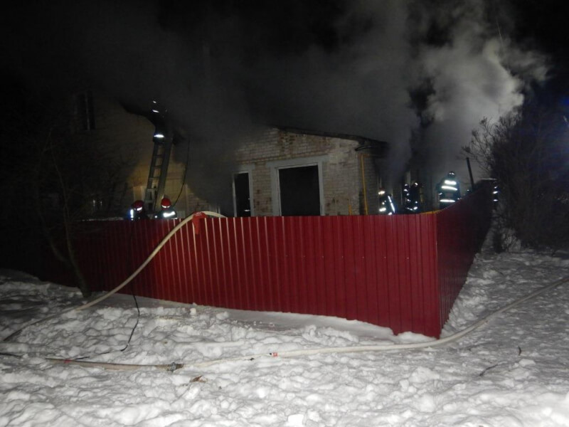 В Могилев горел частный дом