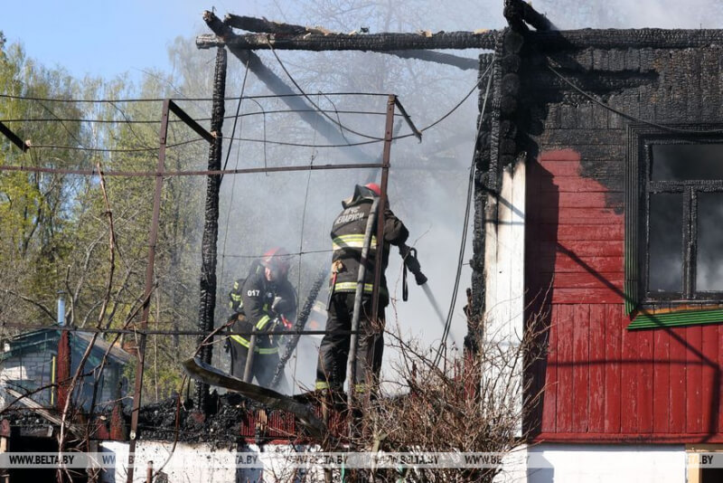В Могилевском районе произошел пожар в садоводческом товариществе "Березка"