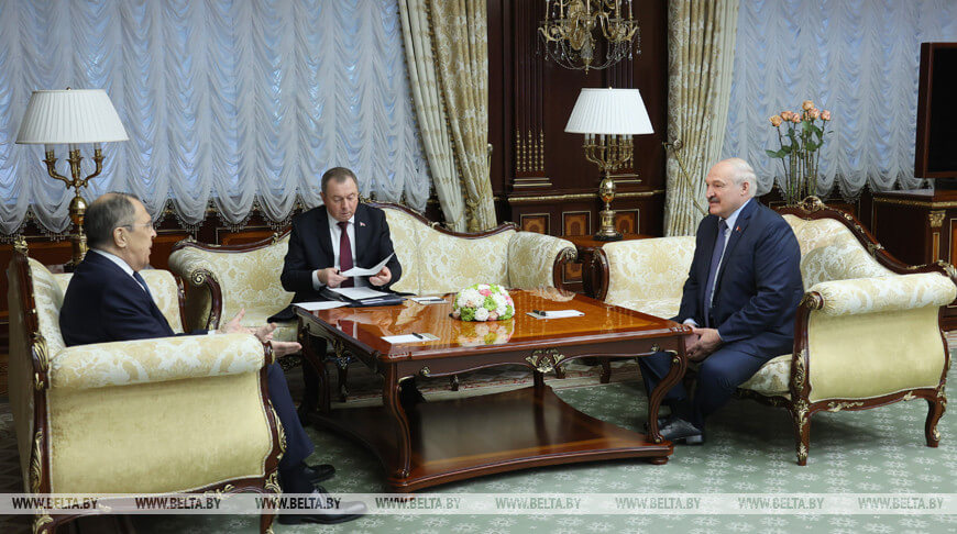 Лукашенко встретился в Минске с министром иностранных дел России Сергеем Лавровым