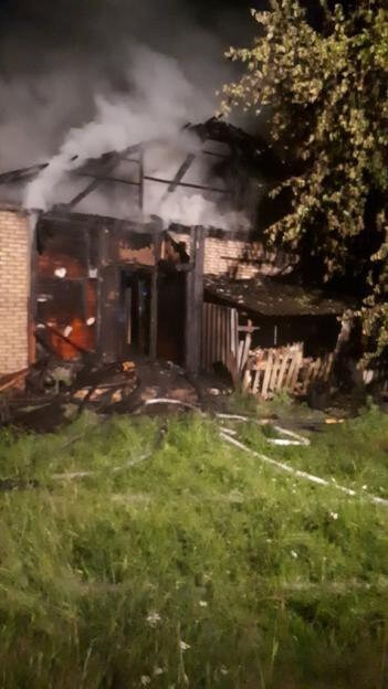 В Аг.Холмы Краснопольского района горел четырехквартирный жилой дом
