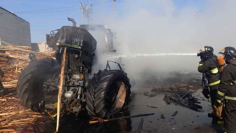 В Бобруйске случился пожар на территории крупного предприятия