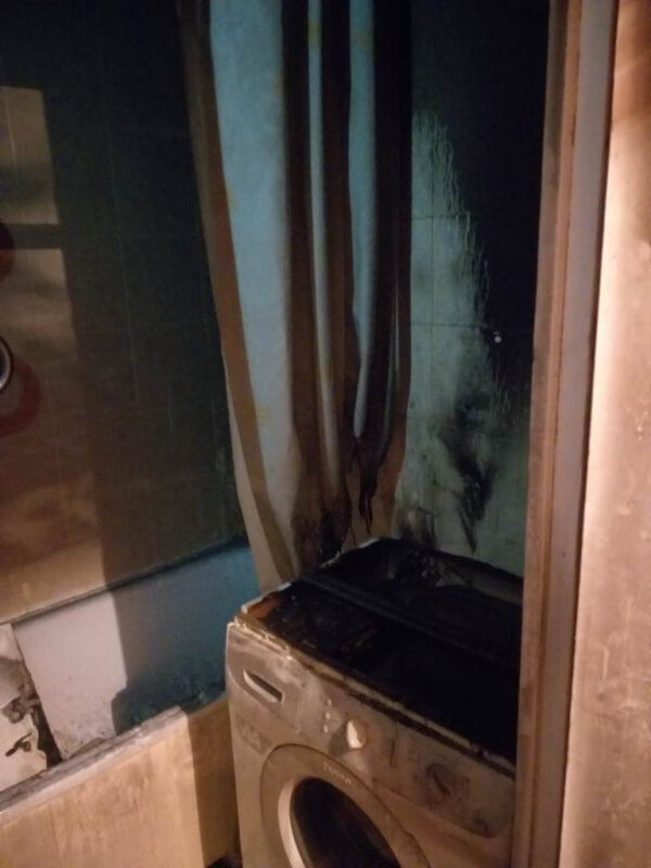 В Могилеве из-за загоревшейся стиральной машины начался пожар в квартире