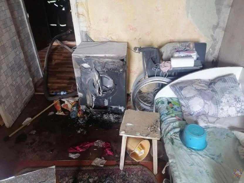 Стиральная машина вызвала пожар в общежитии Бобруйска