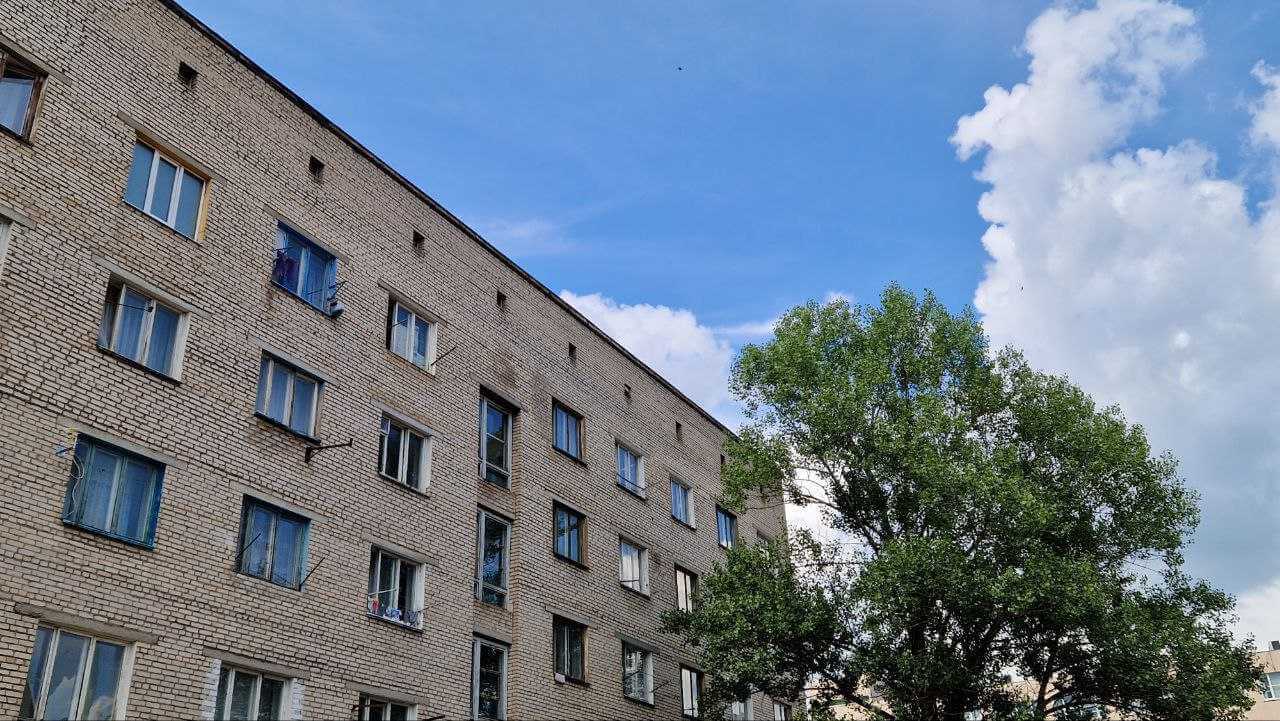 Ливень затопил общежитие на улице Островского в Могилеве