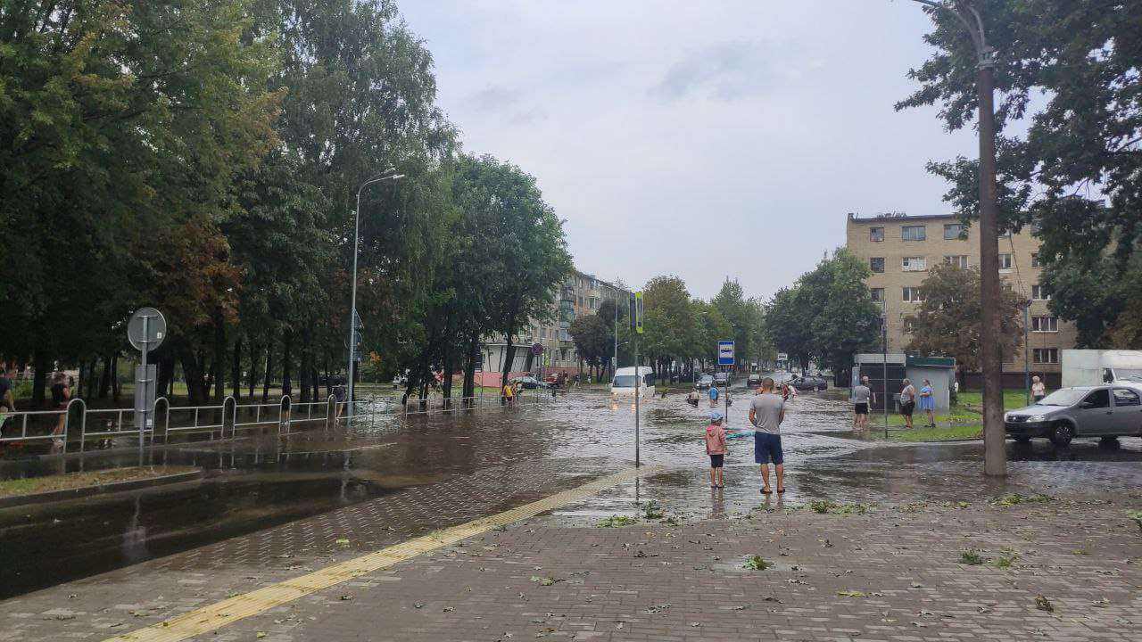 На Могилев обрушился град рекордного 