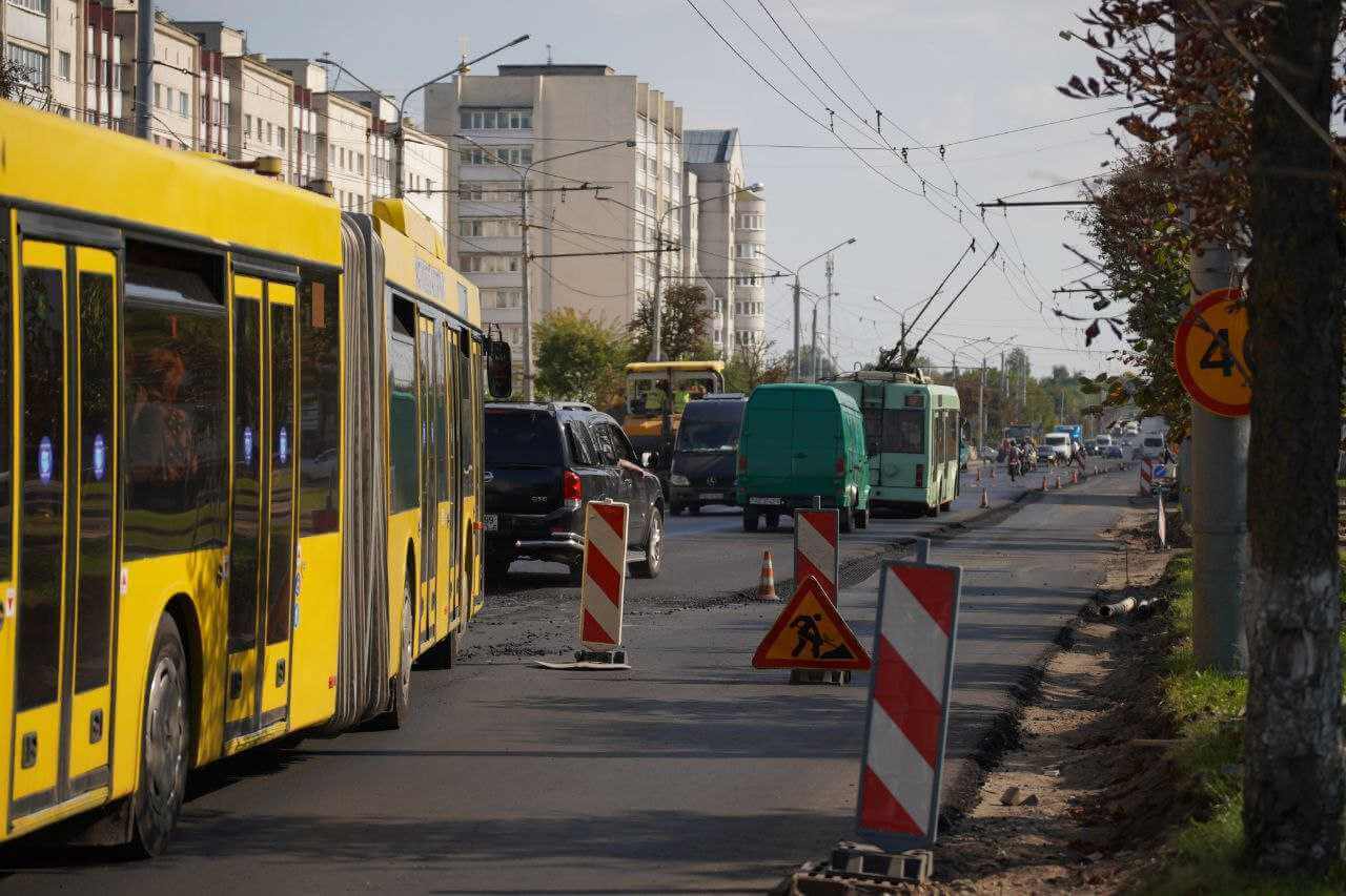 В Могилеве ремонтируют проспекты Шмидта и Пушкинский