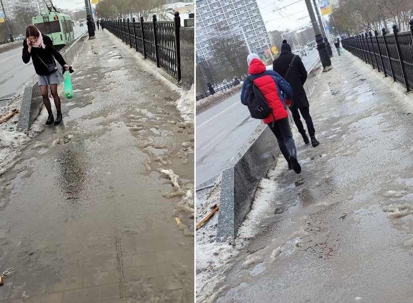Могилевчане жалуются на экстремальные условия на мосту по пр. Мира