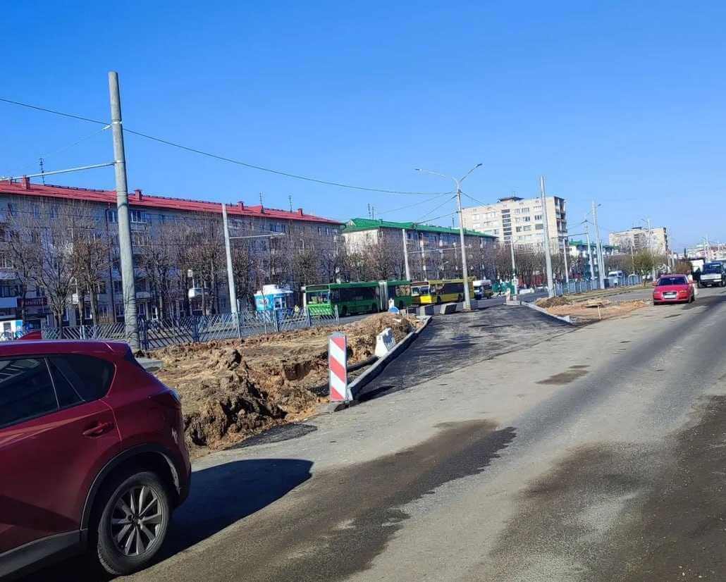 8 фото капитальный ремонт Пушкинского проспекта продолжается в Могилеве