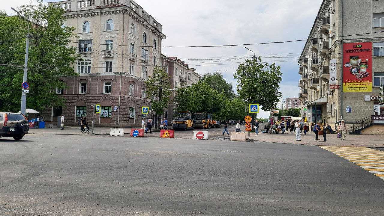 В Могилеве перекрыто движение по улице Тимирязевской
