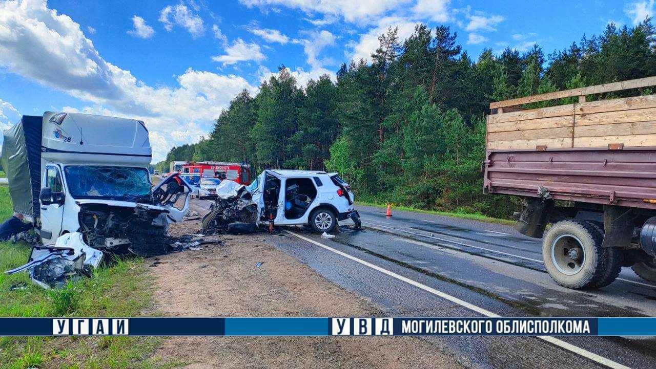 ДТП в Чаусском районе: Cherry на полном ходу врезался в грузовик