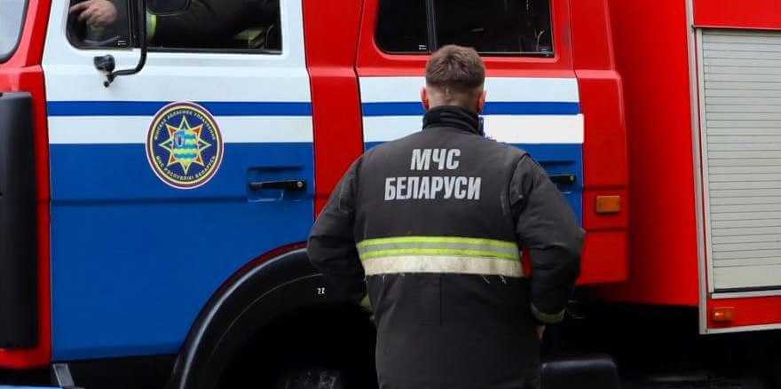 Пожар бани тушили в Могилеве