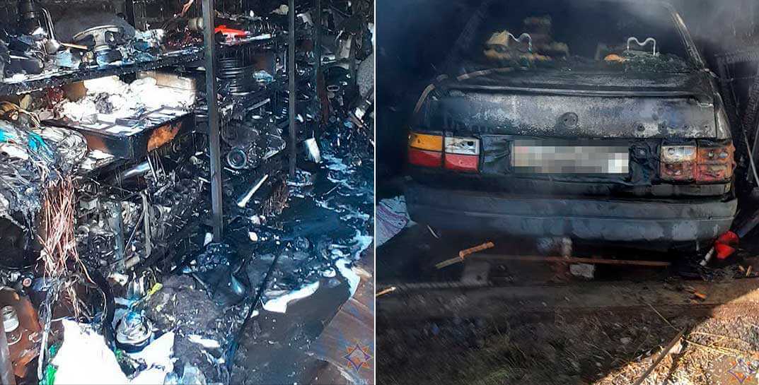 В Могилеве в гараже сгорел Volkswagen