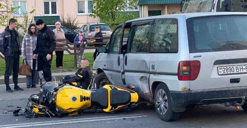 В Могилеве случилось ДТП с участием мотоцикла
