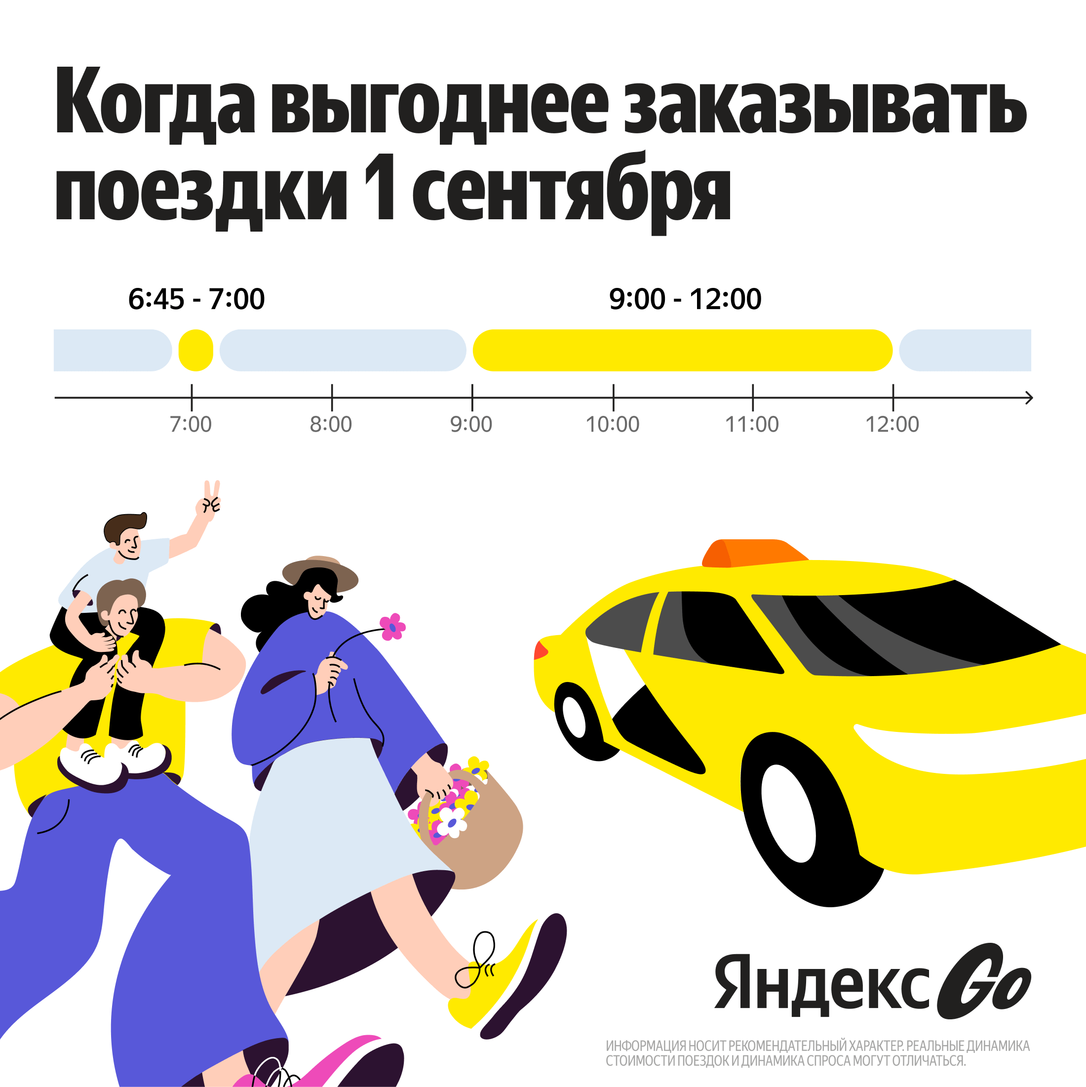 В Яндекс Go рассказали, когда лучше заказывать поездки в День знаний