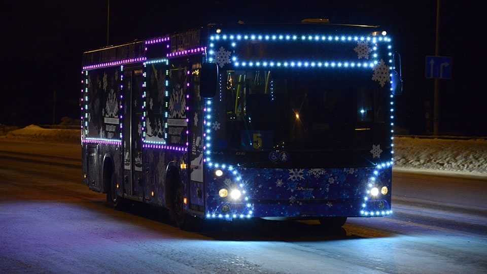 Как будут ходить автобусы в Могилеве в новогоднюю ночь