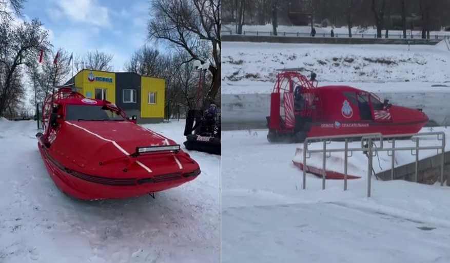 ОСВОД города Могилёва сверхмощной аэролодкой «Аллигатор»