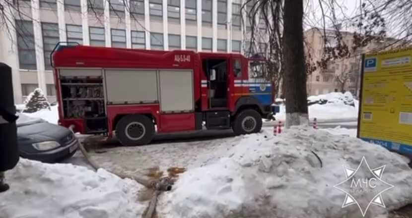 В Могилеве в центре города горел свадебный салон