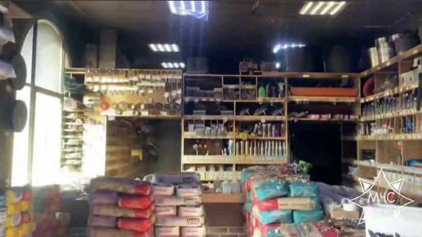 В Могилеве горел строительный магазин на Витебском проспекте