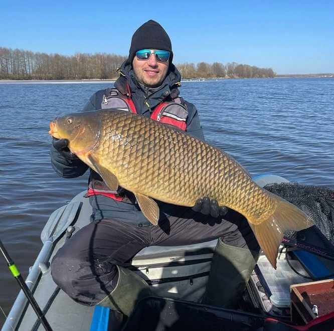 В Могилевской области рыбак поймал сазана весом более 10 кг