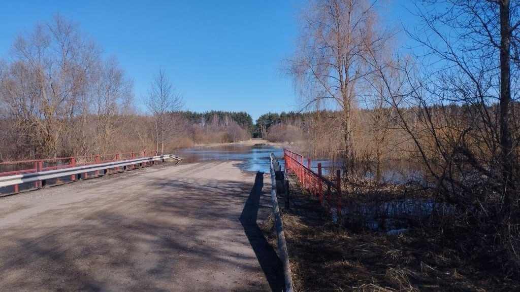 На Могилевщине в Хотимском районе подтопило участок дороги