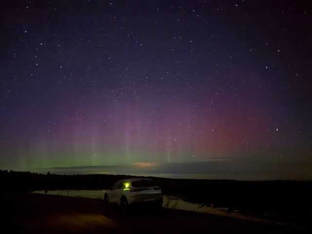 Из-за магнитных бурь, в Могилеве ночью можно было наблюдать северное сияние