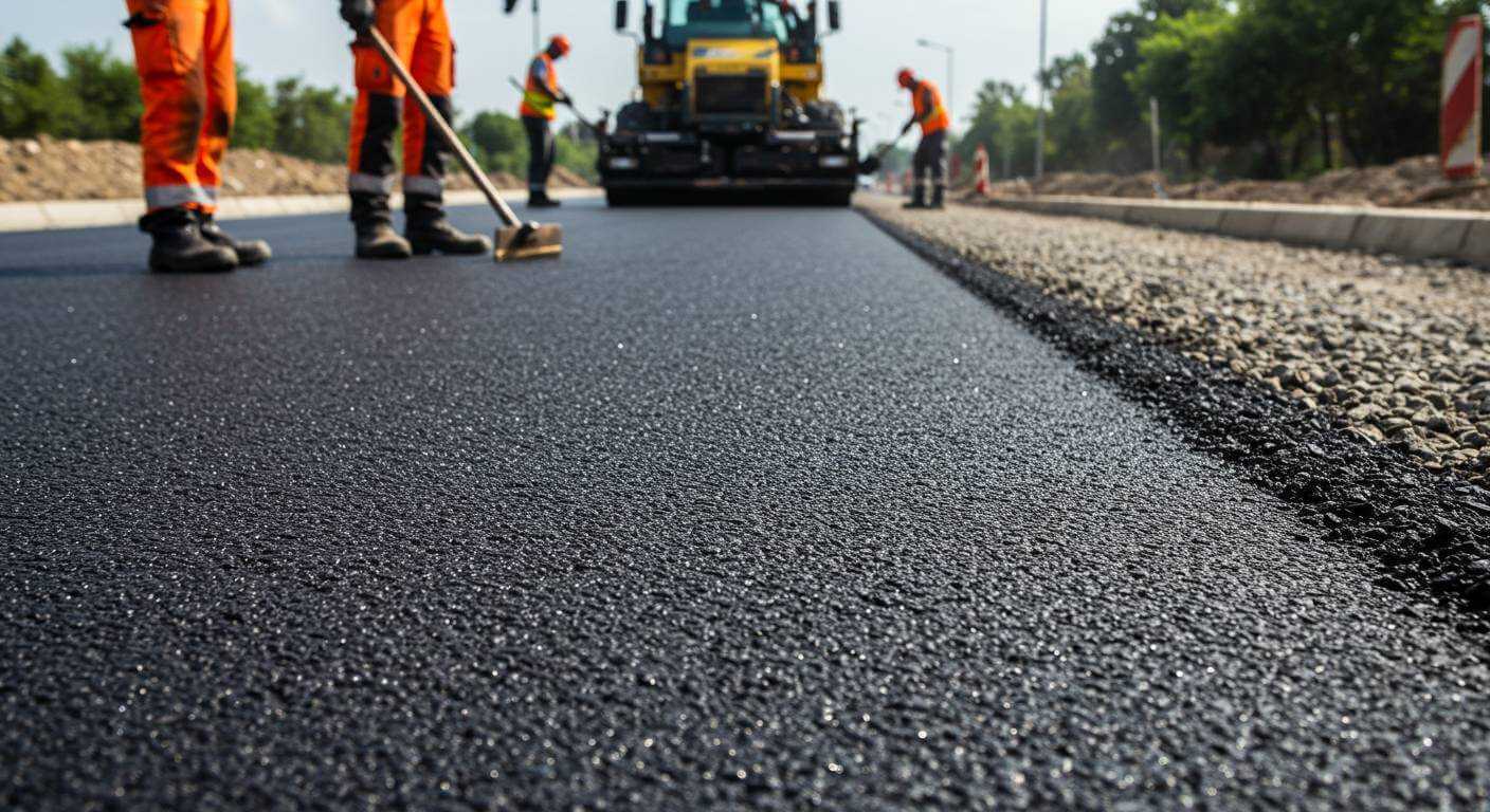 В Могилеве укладка асфальта на проспекте Шмидта продолжается