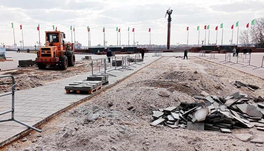 В Могилеве Площадь Славы доделают уже на этой неделе