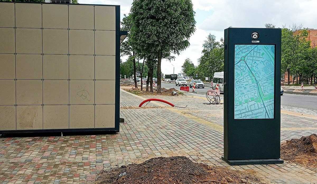 В Могилеве на улице Королева появилось интерактивное табло для отслеживания автобусов