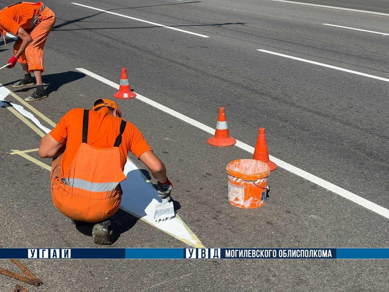 Где в Могилеве обновляют разметку на этой неделе?